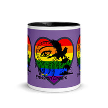 Load image into Gallery viewer, Envision Dream Sip &amp; Think Rainbow Purple Mug
