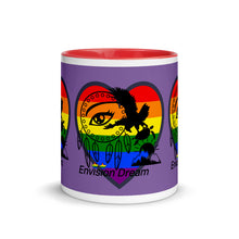 Load image into Gallery viewer, Envision Dream Sip &amp; Think Rainbow Purple Mug
