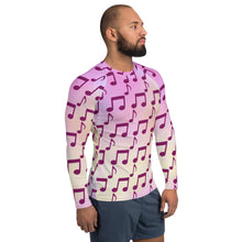 Load image into Gallery viewer, Tribe Vibe Music Notes Men&#39;s Rash Guard
