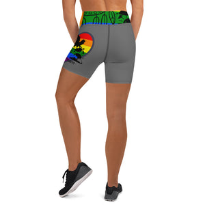 Rainbow Vision Grey Yoga Shorts