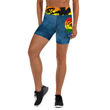 Load image into Gallery viewer, Rainbow Vision Blue Cloud Yoga Shorts
