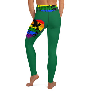 Envision Dream Rainbow Green Yoga Leggings