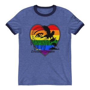 Envision Dream Rock-n-Roll Rainbow Heart Shirt