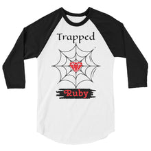 Load image into Gallery viewer, Trapped Ruby Baseball Tee Shirt
