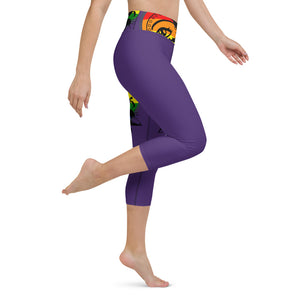 Envision Dream Rainbow Purple Yoga Capri Leggings