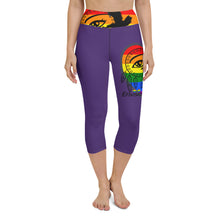 Load image into Gallery viewer, Envision Dream Rainbow Purple Yoga Capri Leggings
