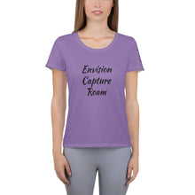 Load image into Gallery viewer, Envision, Capture, Roam Purple Woman&#39;s Athletic Shirt
