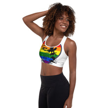 Load image into Gallery viewer, Envision Dream Rainbow Heart Padded Sports Bra
