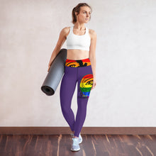 Load image into Gallery viewer, Envision Dream Rainbow Purple Yoga Leggings
