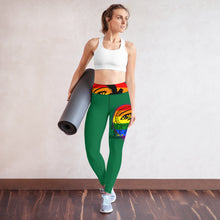Load image into Gallery viewer, Envision Dream Rainbow Green Yoga Leggings

