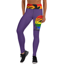 Load image into Gallery viewer, Envision Dream Rainbow Purple Yoga Leggings
