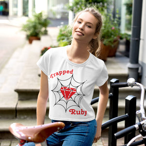 Trapped Ruby Crop Tee