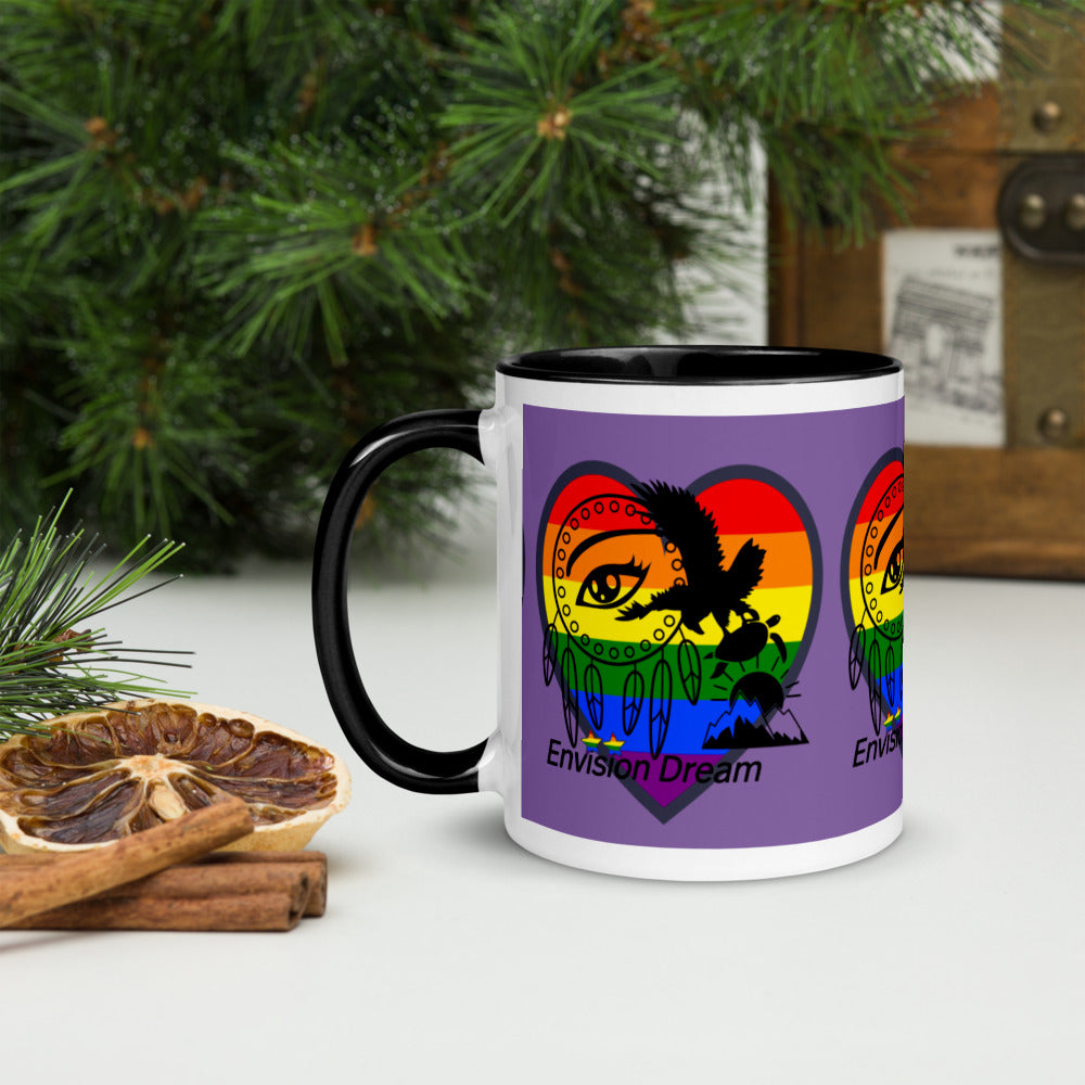 Envision Dream Sip & Think Rainbow Purple Mug