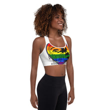 Load image into Gallery viewer, Envision Dream Rainbow Heart Padded Sports Bra
