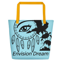Load image into Gallery viewer, Envision Dream Catch All Light Blue Tote Bag
