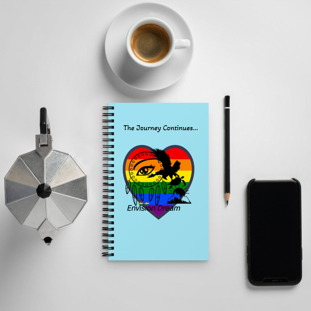 Envision Dream Rainbow Heart Spiral Notebook